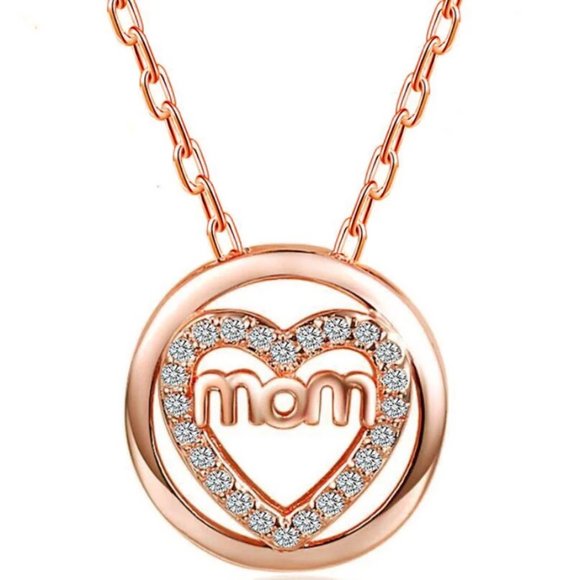 Stunning “Mom” 18KGP Necklace - Picture 3 of 9
